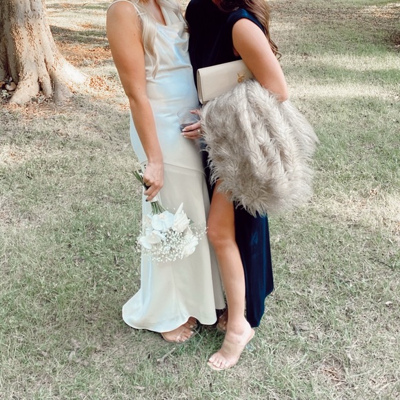 Halston Women’s Satin Slip Gown - Size 10 - Picture 5 of 11